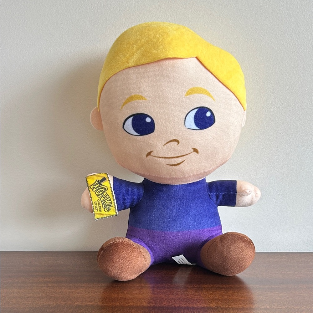 Willy Wonka Purple and Brown 10” Plush Toy